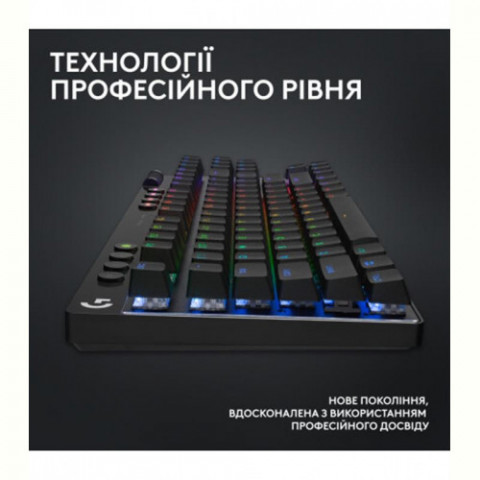 Клавiатура бездротова Logitech G PRO X TKL Lightspeed Black Tactile (920-012136)