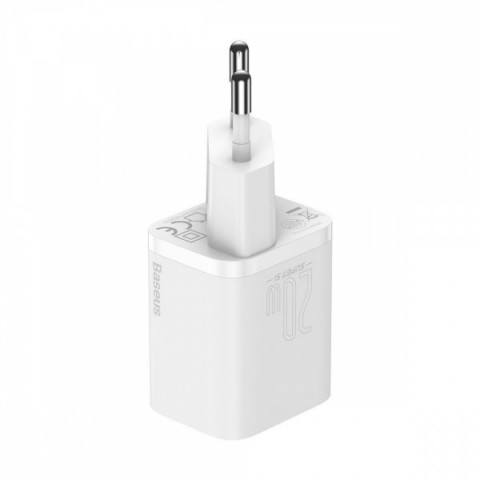 МЗП Baseus Super Silicone Quick Charger 20W (Type-C) + With Cable Type-C to Lightning white Купити в Україні