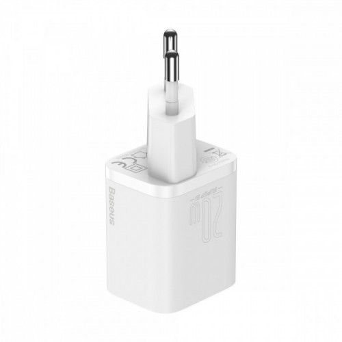 МЗП Baseus Super Silicone Quick Charger 20W (Type-C) + With Cable Type-C to Lightning white Купити в Україні