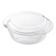 Форма для запікання з кришкою Ardesto Black Mars, 23.3х20.6х10.2см, боросилікатне скло, кругла, прозорий