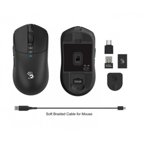Миша ігрова бездротова Bloody R72 Ultra (Black)