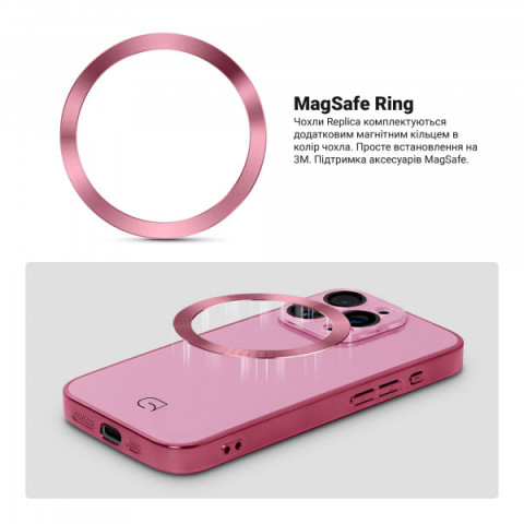 Чохол ArmorStandart Replica MagSafe для Apple iPhone 15 Pro Max Pink (ARM76241)