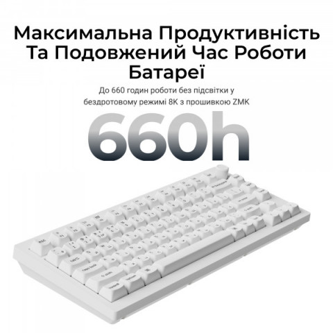 Клавіатура бездротова Keychron V1 Ultra Keychron Red Switch White RGB (V1U-F1-UA) Купити в Україні