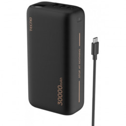 Зовнішній акумулятор (Power Bank) Tecno Power Bank 30000mАh 22.5W Black (TPB-P302)