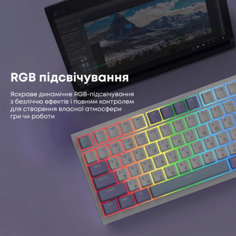 Дротова механічна клавіатура Ajazz AK820 Sea Salt Switch White (AK820-SS-PWB) Купити в Україні