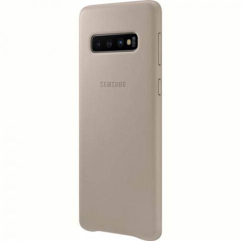 Чохол-накладка Samsung Leather Cover для Samsung Galaxy S10 SM-G973 Gray (EF-VG973LJEGRU)