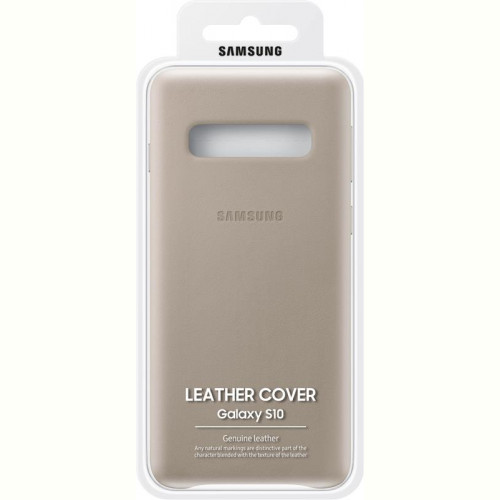 Чохол-накладка Samsung Leather Cover для Samsung Galaxy S10 SM-G973 Gray (EF-VG973LJEGRU)