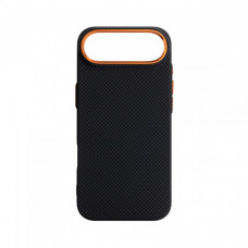Чохол ArmorStandart LikeCarbon2 SE MagCase для Apple iPhone 17 Air Kevlar Black Orange (ARM89166)