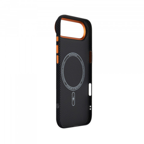 Чохол ArmorStandart LikeCarbon2 SE MagCase для Apple iPhone 17 Air Kevlar Black Orange (ARM89166)