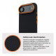 Чохол ArmorStandart LikeCarbon2 SE MagCase для Apple iPhone 17 Air Kevlar Black Orange (ARM89166)