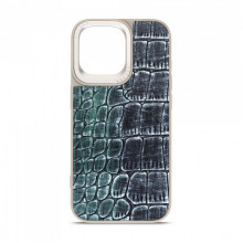 Чохол Harder Glamorous Croco для Apple iPhone 15 Pro Max Grey Green (ARM76765)