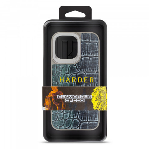 Чохол Harder Glamorous Croco для Apple iPhone 15 Pro Max Grey Green (ARM76765)