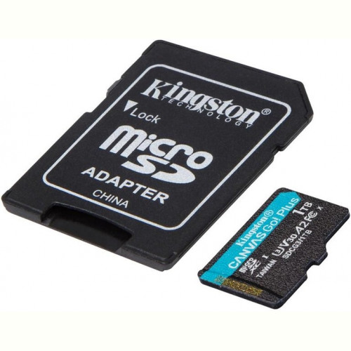 Карта пам`яті MicroSDXC 1TB UHS-I/U3 Class 10 Kingston Canvas Go! Plus R170/W90MB/s + SD-адаптер (SDCG3/1TB)