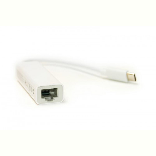 Адаптер PowerPlant (DV00DV4067) USB Type-C-RJ45, 0.12м, White