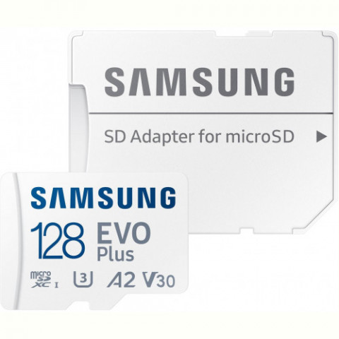 Карта пам`яті MicroSDXC 128GB UHS-I/U3 Class 10 Samsung Evo Plus R160MB/s + SD-адаптер (MB-MC128SA/EU)