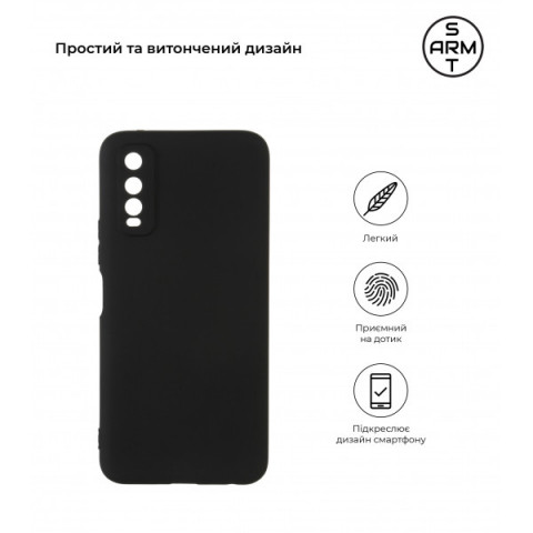 Чохол ArmorStandart Matte Slim Fit для Vivo Y15s Camera cover Black (ARM63762)