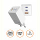 Мережевий зарядний пристрій Sigma mobile X-power 65W GaN, PD, QC (2xUSB-C + 1xUSB-A) White (PS65-01)