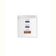 Мережевий зарядний пристрій Sigma mobile X-power 65W GaN, PD, QC (2xUSB-C + 1xUSB-A) White (PS65-01)