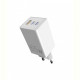 Мережевий зарядний пристрій Sigma mobile X-power 65W GaN, PD, QC (2xUSB-C + 1xUSB-A) White (PS65-01)