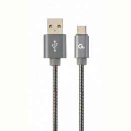 Кабель Cablexpert (CC-USB2S-AMCM-1M-BG) USB 2.0 A - USB Type-C, 1м, сірий