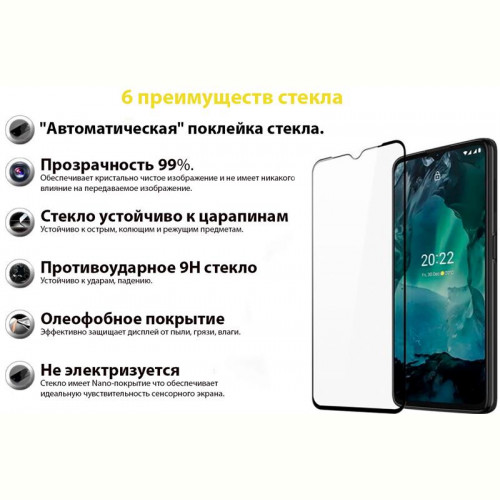 Захисне скло BeCover для Nokia G21/G11/G11 Plus Black (707603)