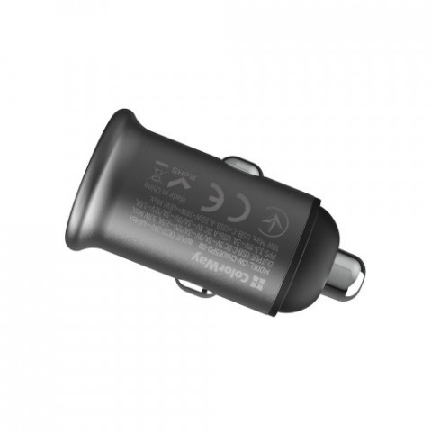 Автомобільний зарядний пристрій ColorWay 2USB (Type-C PD30W + USB QC3.0 18W) 48W Gray (CW-CHA065PD-GR)
