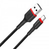 Кабель ColorWay USB - USB Type-C (M/M), 2.4 А, 1 м, Black (CW-CBUC064-BK)