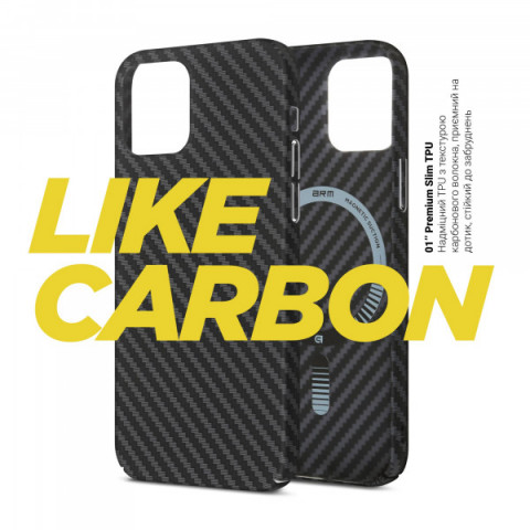 Чохол ArmorStandart LikeCarbon MagCase для Apple iPhone 14 Black (ARM66363)