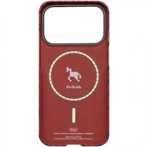 Чохол Pitaka Edge Ultra-Slim Happiness Rides для iPhone 17 Pro Max Maroon (HR1708PM)