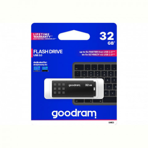 Флеш-накопичувач USB3.2 32GB Goodram UME3 Black (UME3-0320K0R11)