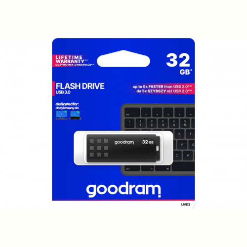 Флеш-накопитель USB3.0 32GB GOODRAM UME3 Black (UME3-0320K0R11)