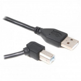 Кабель Cablexpert (CCP-USB2-AMBM90-10) USB2.0 A - USB В, кутовий, 3 м, преміум, чорний