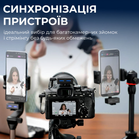 Бездротовий мікрофон BOYA LINK 3-02 Type-C/TRS Black Купити в Україні