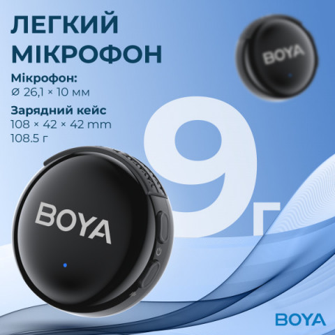 Бездротовий мікрофон BOYA LINK 3-02 Type-C/TRS Black Купити в Україні