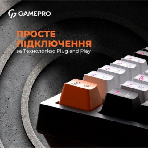 Клавіатура ігрова GamePro MK160B (Red) Hot-Swap RGB Black (MK160B)