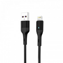 Кабель SkyDolphin S06L LED Smart Power USB - Lightning (M/M), 1 м, Black (USB-000554)