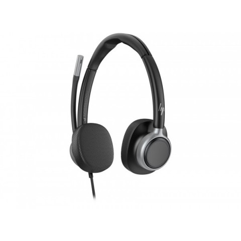 Гарнітура комп'ютерна стерео On-ear HP Poly Mission 625, USB-A, USB-C, 2 x Uni-mic, AI noise reduction, Teams, Zoom, Google Meet, чорний