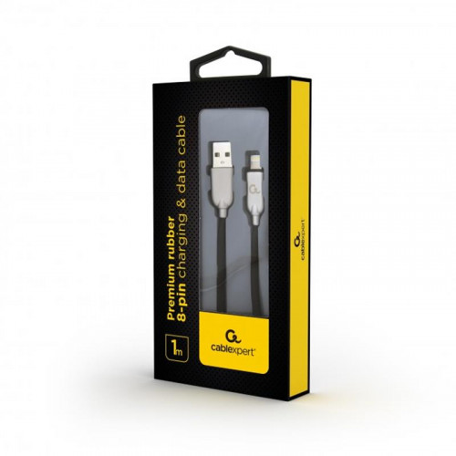 Кабель Cablexpert (CC-USB2R-AMLM-1M) USB 2.0 A - Lightning, преміум, 1м, чорний