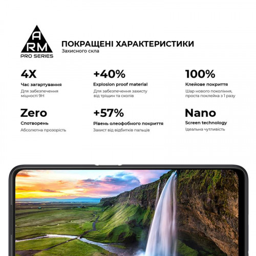 Захисне скло Armorstandart Pro для Oppo A96 Black (ARM61037)