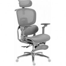 Офісне крісло GT Racer B-816 White/Gray (Massage)