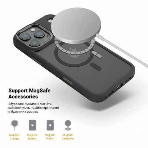 Чохол ArmorStandart Unit MagCase для Apple iPhone 17 Pro Max Black (ARM86297)