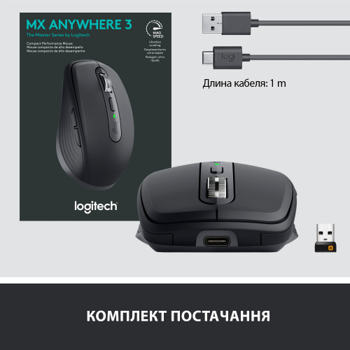 Мишка Logitech MX Anywhere 3 Wireless Graphite (910-005988)
