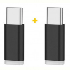 Адаптер XoKo AC-010 microUSB-USB Type-C Black 2шт. (XK-AC010-BK2)