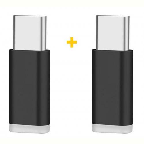 Адаптер XoKo AC-010 microUSB-USB Type-C Black 2шт. (XK-AC010-BK2)