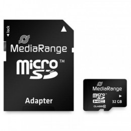 Карта пам`ятi MicroSDHC 32GB Class 10 MediaRange R45/W15MB/s + SD-adapter (MR959)