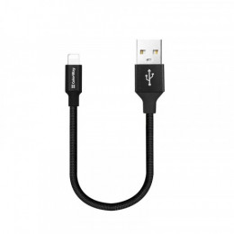 Кабель ColorWay USB-Lightning, 2.4А, 0.25м, Black (CW-CBUL048-BK)