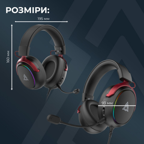 Дротова ігрова гарнітура Ajazz AHW10 Black (AHW10-B) Купити в Україні