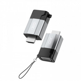 Адаптер XO HDMI - VGA (M/F), Black/Grey (GB014-HDMIVGA.tranish)