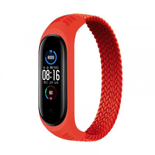 Ремінець BeCover Elastic Nylon Style для Xiaomi Mi Smart Band 5/Mi Smart Band 6 Size L Red (706166)