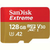 Карта пам`ятi MicroSDXC 128GB C10 UHS-I SanDisk Extreme V30 U3 R190/W90MB/s + SD (SDSQXAA-128G-GN6MA)